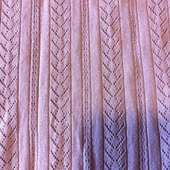 Dusty pink pointelle knit openwork cami tank top NWT - Picture 3 of 6